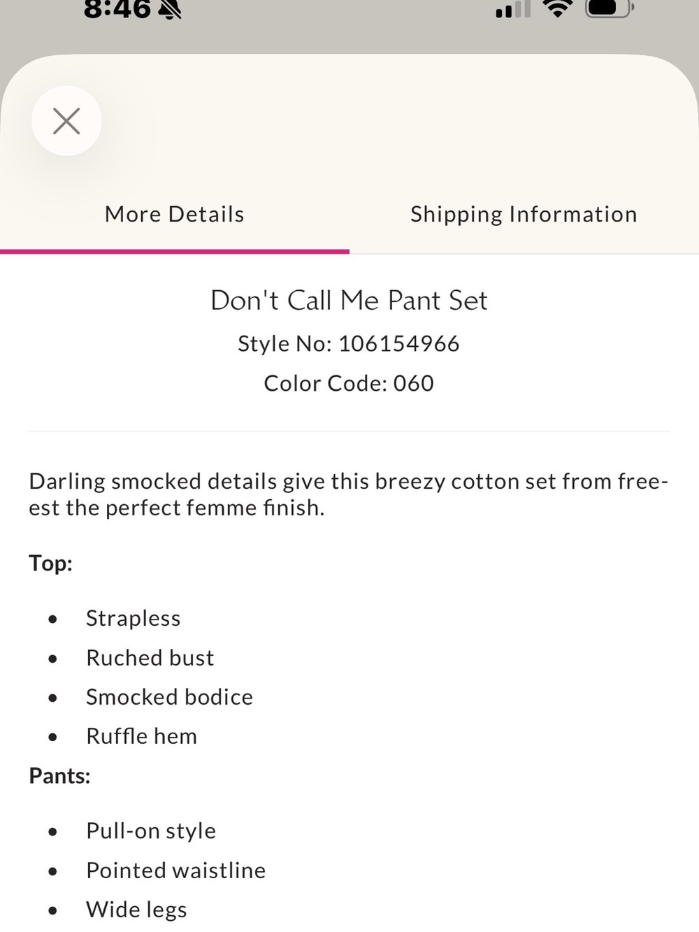Free People Strapless Smocked Wide-Leg Jumpsuit in Burgundy - Picture 4 of 4